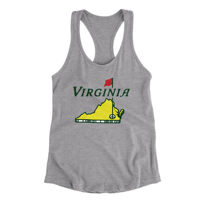 Virginia Golf Women's Racerback Tank-Heather Grey-Allegiant Goods Co. Vintage Sports Apparel