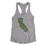 California Golf Course Women's Racerback Tank-Heather Grey-Allegiant Goods Co. Vintage Sports Apparel