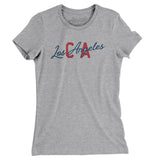 Los Angeles Ca Overprinted Women's T-Shirt-Allegiant Goods Co. Vintage Sports Apparel