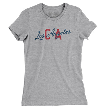 Los Angeles Ca Overprinted Women's T-Shirt-Allegiant Goods Co. Vintage Sports Apparel