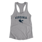 Virginia Pickleball Women's Racerback Tank-Heather Grey-Allegiant Goods Co. Vintage Sports Apparel