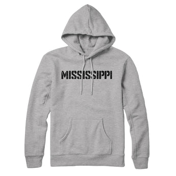Mississippi Military Stencil Hoodie-Allegiant Goods Co. Vintage Sports Apparel