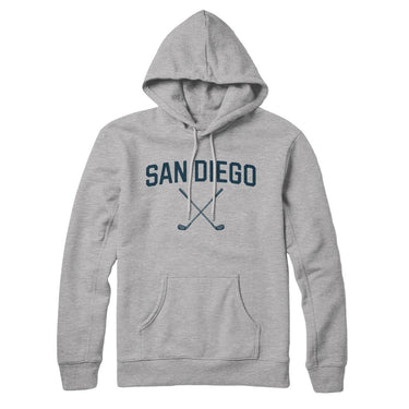 San Diego Golf Hoodie-Heather Grey-Allegiant Goods Co. Vintage Sports Apparel
