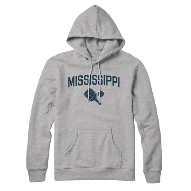 Mississippi Pickleball Hoodie-Heather Grey-Allegiant Goods Co. Vintage Sports Apparel