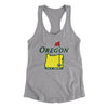 Oregon Golf Women's Racerback Tank-Heather Grey-Allegiant Goods Co. Vintage Sports Apparel