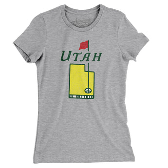Utah Golf Women's T-Shirt-Heather Grey-Allegiant Goods Co. Vintage Sports Apparel