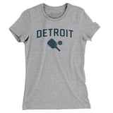 Detroit Pickleball Women's T-Shirt-Heather Grey-Allegiant Goods Co. Vintage Sports Apparel