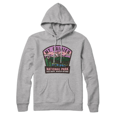 Mt. Rainier National Park Badge Hoodie-Allegiant Goods Co. Vintage Sports Apparel