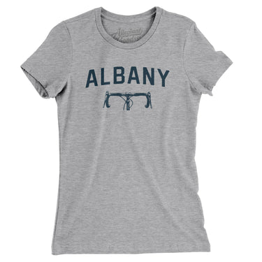 Albany Cycling Women's T-Shirt-Heather Grey-Allegiant Goods Co. Vintage Sports Apparel