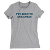 I've Been To Arkansas Women's T-Shirt-Heather Grey-Allegiant Goods Co. Vintage Sports Apparel
