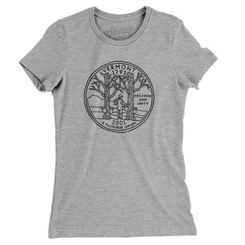 Vermont State Quarter Women's T-Shirt-Allegiant Goods Co. Vintage Sports Apparel