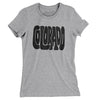 Colorado State Shape Text Women's T-Shirt-Heather Grey-Allegiant Goods Co. Vintage Sports Apparel