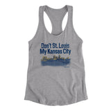 Don't St. Louis My Kansas City Women's Racerback Tank-Heather Grey-Allegiant Goods Co. Vintage Sports Apparel
