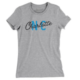 Charlotte Nc Overprinted Women's T-Shirt-Allegiant Goods Co. Vintage Sports Apparel