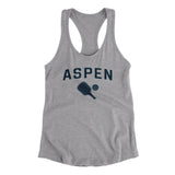 Aspen Pickleball Women's Racerback Tank-Heather Grey-Allegiant Goods Co. Vintage Sports Apparel