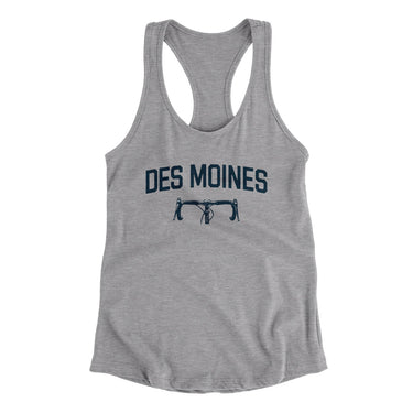 Des Moines Cycling Women's Racerback Tank-Heather Grey-Allegiant Goods Co. Vintage Sports Apparel