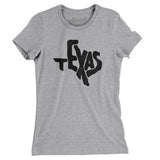 Texas State Shape Text Women's T-Shirt-Allegiant Goods Co. Vintage Sports Apparel