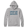 There's No Place Like Charlotte Hoodie-Heather Grey-Allegiant Goods Co. Vintage Sports Apparel