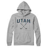 Utah Golf Hoodie-Heather Grey-Allegiant Goods Co. Vintage Sports Apparel