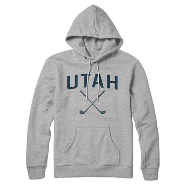 Utah Golf Hoodie-Heather Grey-Allegiant Goods Co. Vintage Sports Apparel