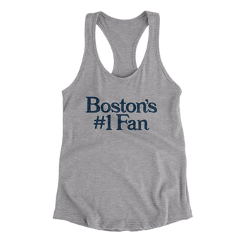 Boston's Number 1 Fan Women's Racerback Tank-Allegiant Goods Co. Vintage Sports Apparel