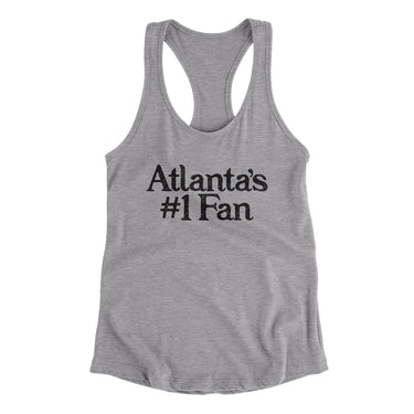 Atlanta's Number 1 Fan Women's Racerback Tank-Heather Grey-Allegiant Goods Co. Vintage Sports Apparel