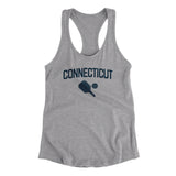Connecticut Pickleball Women's Racerback Tank-Heather Grey-Allegiant Goods Co. Vintage Sports Apparel