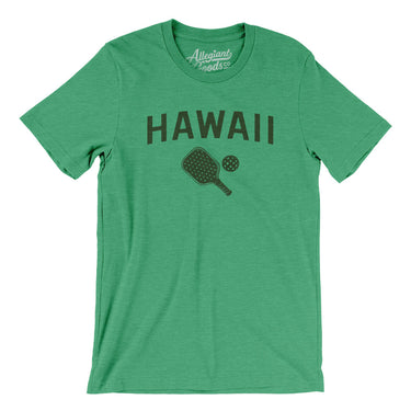 Hawaii Pickleball Men/Unisex T-Shirt-Heather Kelly-Allegiant Goods Co. Vintage Sports Apparel