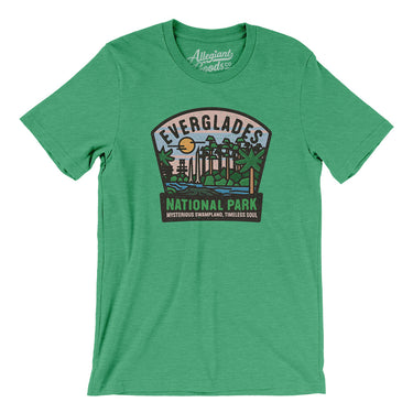 Everglades National Park Badge Men/Unisex T-Shirt-Heather Kelly-Allegiant Goods Co. Vintage Sports Apparel