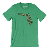 Florida Golf Course Men/Unisex T-Shirt-Heather Kelly-Allegiant Goods Co. Vintage Sports Apparel