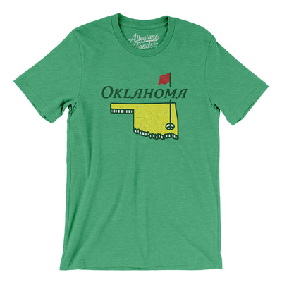 Oklahoma Golf Men/Unisex T-Shirt-Heather Kelly-Allegiant Goods Co. Vintage Sports Apparel