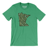 Minnesota Golf Course Men/Unisex T-Shirt-Heather Kelly-Allegiant Goods Co. Vintage Sports Apparel
