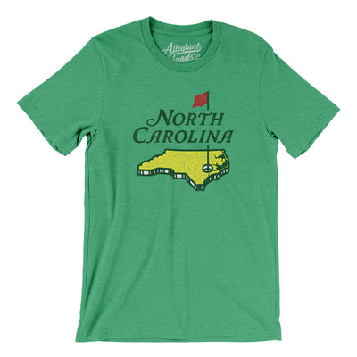 North Carolina Golf Men/Unisex T-Shirt-Heather Kelly-Allegiant Goods Co. Vintage Sports Apparel
