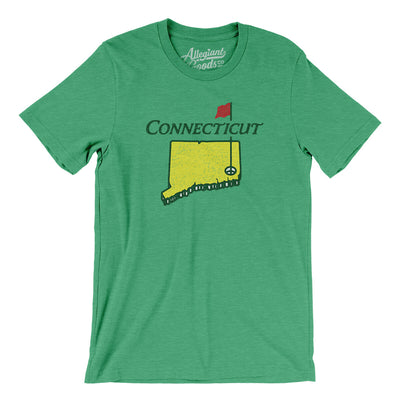 Connecticut Golf Men/Unisex T-Shirt-Heather Kelly-Allegiant Goods Co. Vintage Sports Apparel