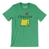 Oregon Golf Men/Unisex T-Shirt-Heather Kelly-Allegiant Goods Co. Vintage Sports Apparel