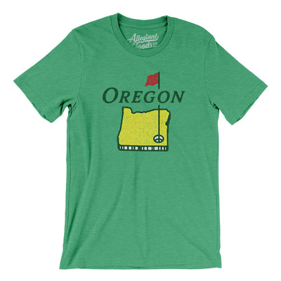 Oregon Golf Men/Unisex T-Shirt-Heather Kelly-Allegiant Goods Co. Vintage Sports Apparel