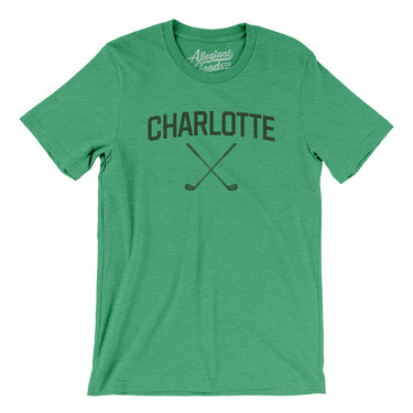 Charlotte Golf Men/Unisex T-Shirt-Heather Kelly-Allegiant Goods Co. Vintage Sports Apparel