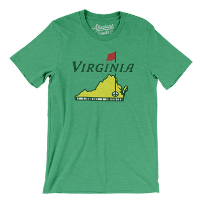 Virginia Golf Men/Unisex T-Shirt-Heather Kelly-Allegiant Goods Co. Vintage Sports Apparel