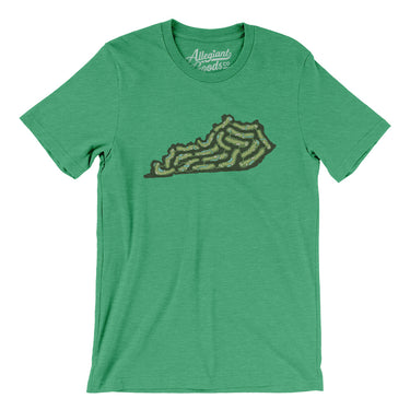 Kentucky Golf Course Men/Unisex T-Shirt-Heather Kelly-Allegiant Goods Co. Vintage Sports Apparel