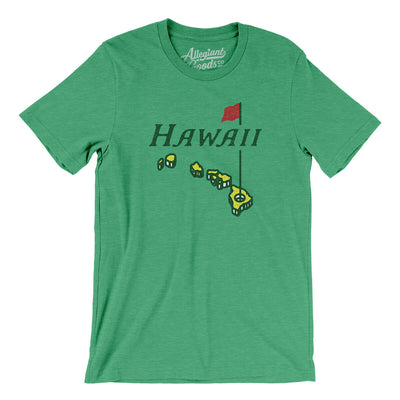 Hawaii Golf Men/Unisex T-Shirt-Heather Kelly-Allegiant Goods Co. Vintage Sports Apparel