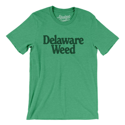 Delaware Weed Men/Unisex T-Shirt-Heather Kelly-Allegiant Goods Co. Vintage Sports Apparel