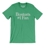 Boston's Number 1 Fan Men/Unisex T-Shirt-Heather Kelly-Allegiant Goods Co. Vintage Sports Apparel