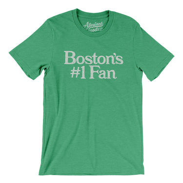 Boston's Number 1 Fan Men/Unisex T-Shirt-Heather Kelly-Allegiant Goods Co. Vintage Sports Apparel