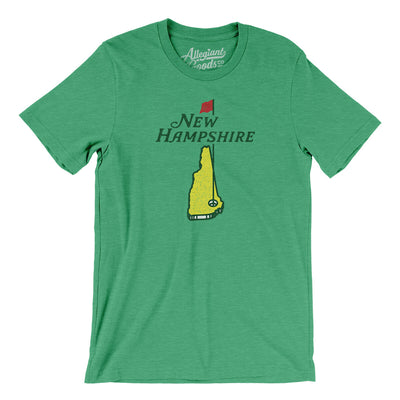New Hampshire Golf Men/Unisex T-Shirt-Heather Kelly-Allegiant Goods Co. Vintage Sports Apparel