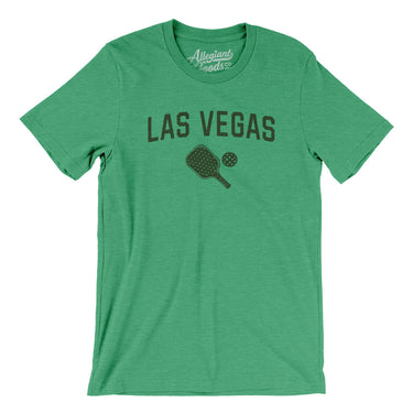 Las Vegas Pickleball Men/Unisex T-Shirt-Heather Kelly-Allegiant Goods Co. Vintage Sports Apparel