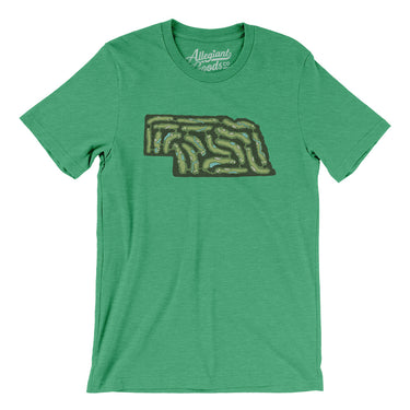Nebraska Golf Course Men/Unisex T-Shirt-Heather Kelly-Allegiant Goods Co. Vintage Sports Apparel
