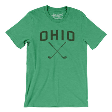 Ohio Golf Men/Unisex T-Shirt-Heather Kelly-Allegiant Goods Co. Vintage Sports Apparel
