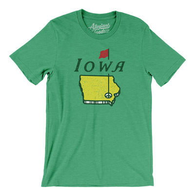 Iowa Golf Men/Unisex T-Shirt-Heather Kelly-Allegiant Goods Co. Vintage Sports Apparel