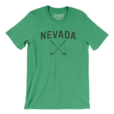 Nevada Golf Men/Unisex T-Shirt-Heather Kelly-Allegiant Goods Co. Vintage Sports Apparel