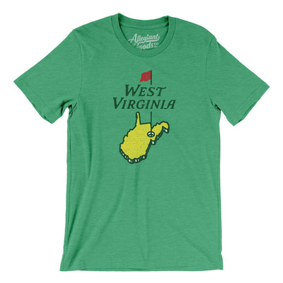 West Virginia Golf Men/Unisex T-Shirt-Heather Kelly-Allegiant Goods Co. Vintage Sports Apparel